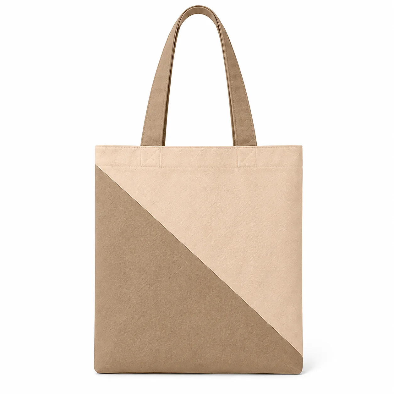 Beige Cotton Tote Bag Market Shopper