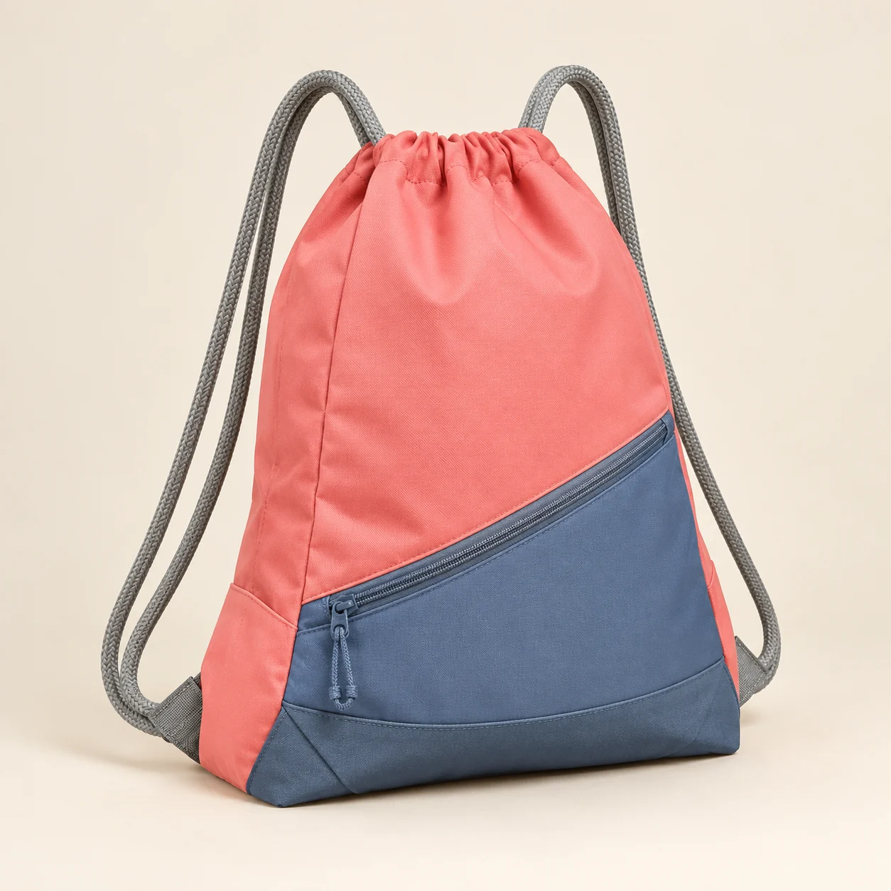 Coral Drawstring Sport Backpack — SKU-TB:coral-drawstring-sport-backpack