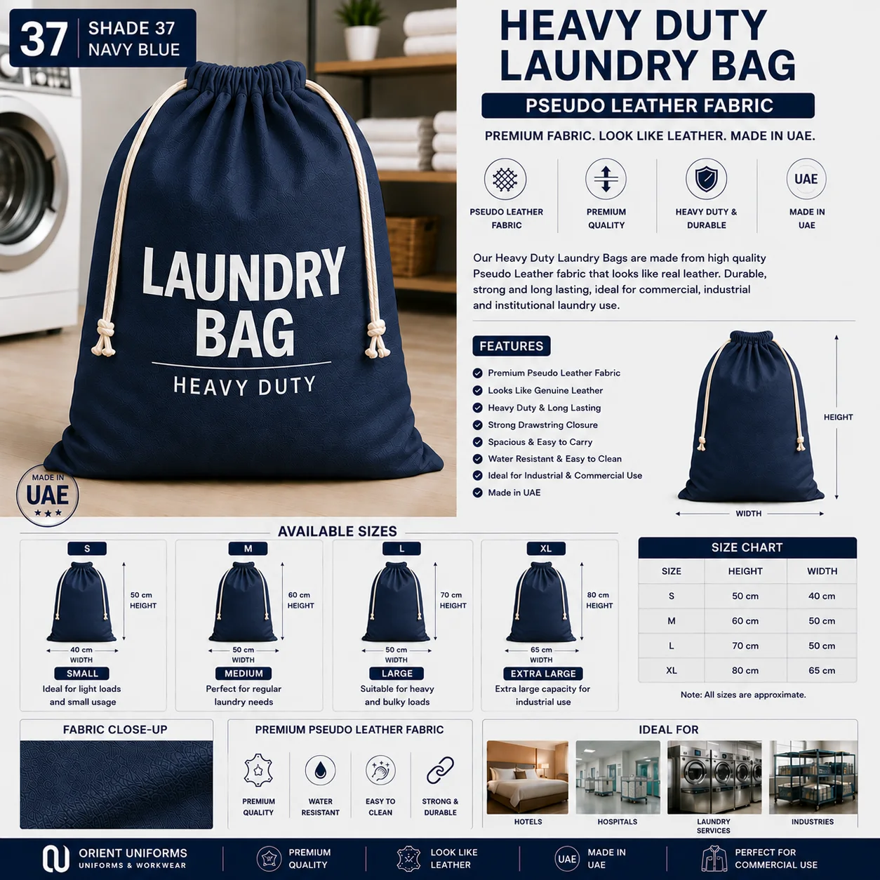 Dark Grey Leather Fabric Commercial Laundry Bag Dark Grey Leather Fabric Commercial Laundry Bag