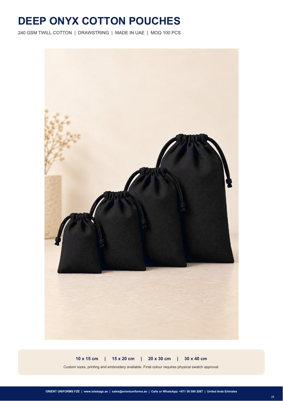 Deep Onyx Cotton Drawstring Pouches — SKU-TB:deep-onyx-cotton-drawstring-pouches Deep Onyx Cotton Drawstring Pouches — SKU-TB:deep-onyx-cotton-drawstring-pouches
