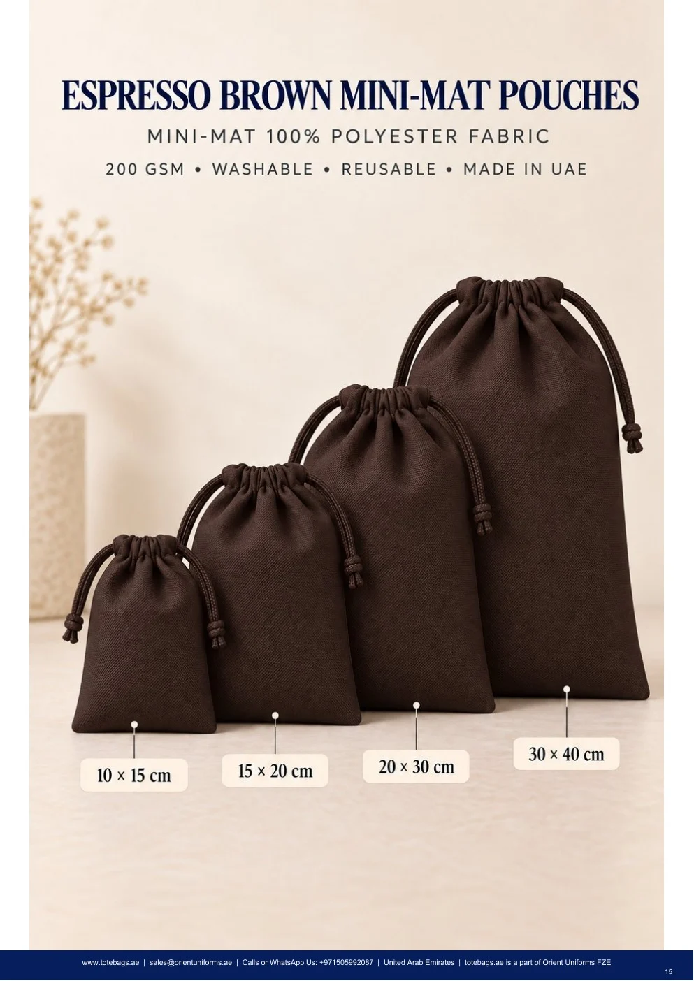 Espresso Brown MiniMat Drawstring Pouches — SKU-TB:espresso-brown-minimat-drawstring-pouches Espresso Brown MiniMat Drawstring Pouches — SKU-TB:espresso-brown-minimat-drawstring-pouches