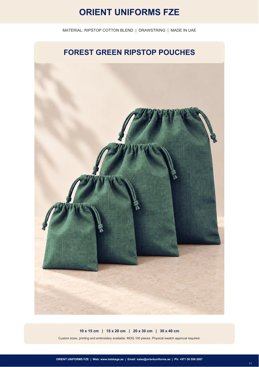 Forest Green Ripstop Drawstring Pouches — SKU-TB:forest-green-ripstop-drawstring-pouches Forest Green Ripstop Drawstring Pouches — SKU-TB:forest-green-ripstop-drawstring-pouches