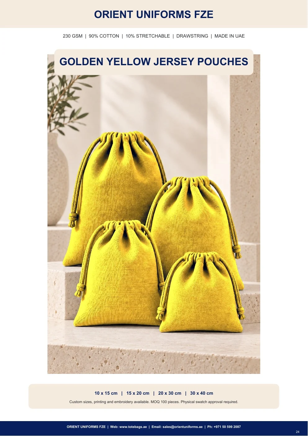 Golden Yellow Jersey Drawstring Pouches — SKU-TB:golden-yellow-jersey-drawstring-pouches Golden Yellow Jersey Drawstring Pouches — SKU-TB:golden-yellow-jersey-drawstring-pouches