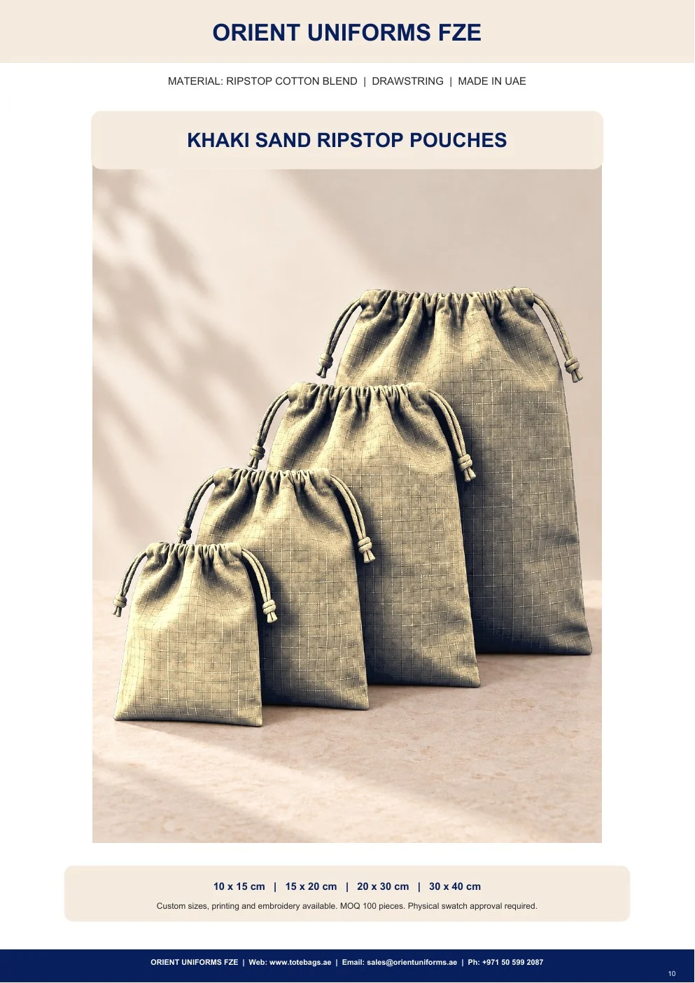 Khaki Sand Ripstop Drawstring Pouches — SKU-TB:khaki-sand-ripstop-drawstring-pouches Khaki Sand Ripstop Drawstring Pouches — SKU-TB:khaki-sand-ripstop-drawstring-pouches