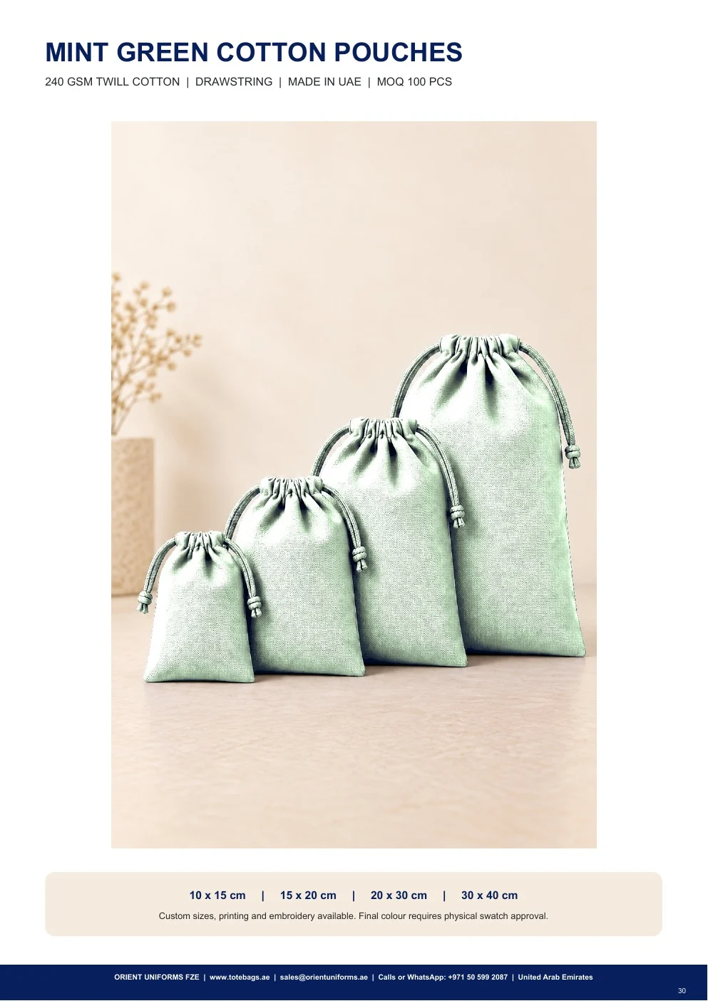 Mint Green Cotton Drawstring Pouches — SKU-TB:mint-green-cotton-drawstring-pouches Mint Green Cotton Drawstring Pouches — SKU-TB:mint-green-cotton-drawstring-pouches