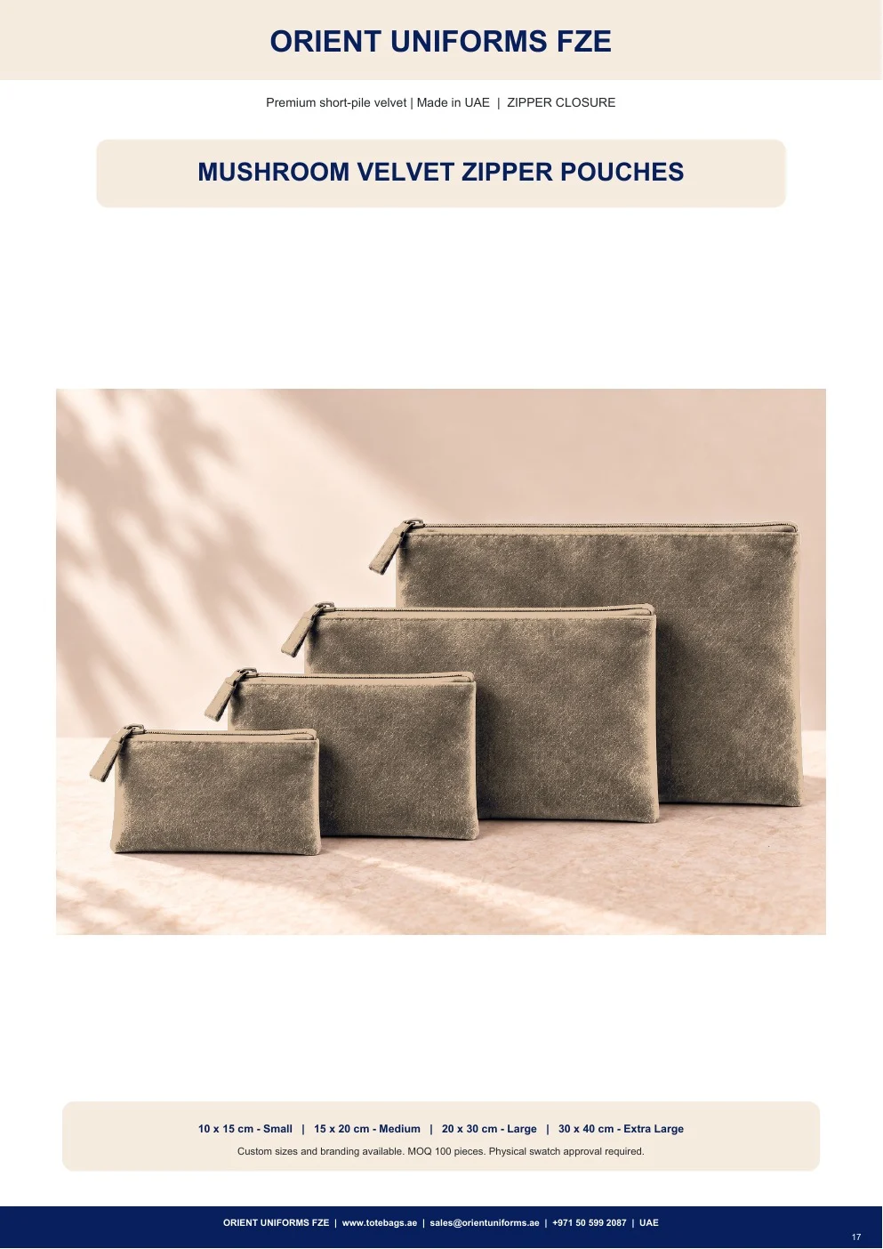 Mushroom Velvet Zipper Pouches Mushroom Velvet Zipper Pouches