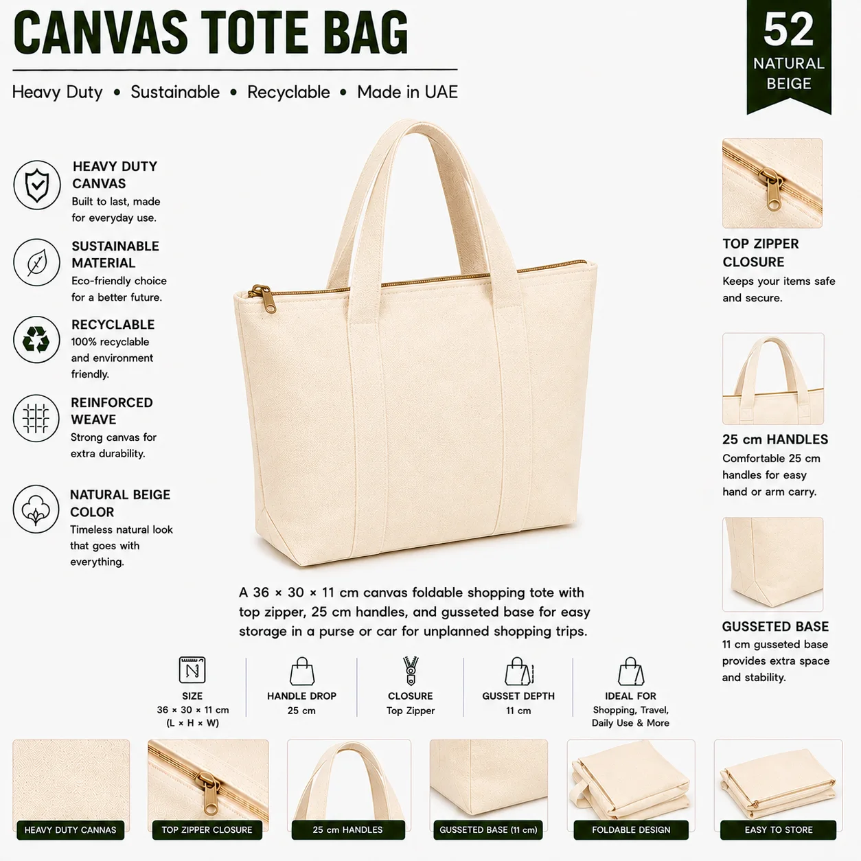 Natural Beige Canvas Tote Bag Gift Shopper Natural Beige Canvas Tote Bag Gift Shopper