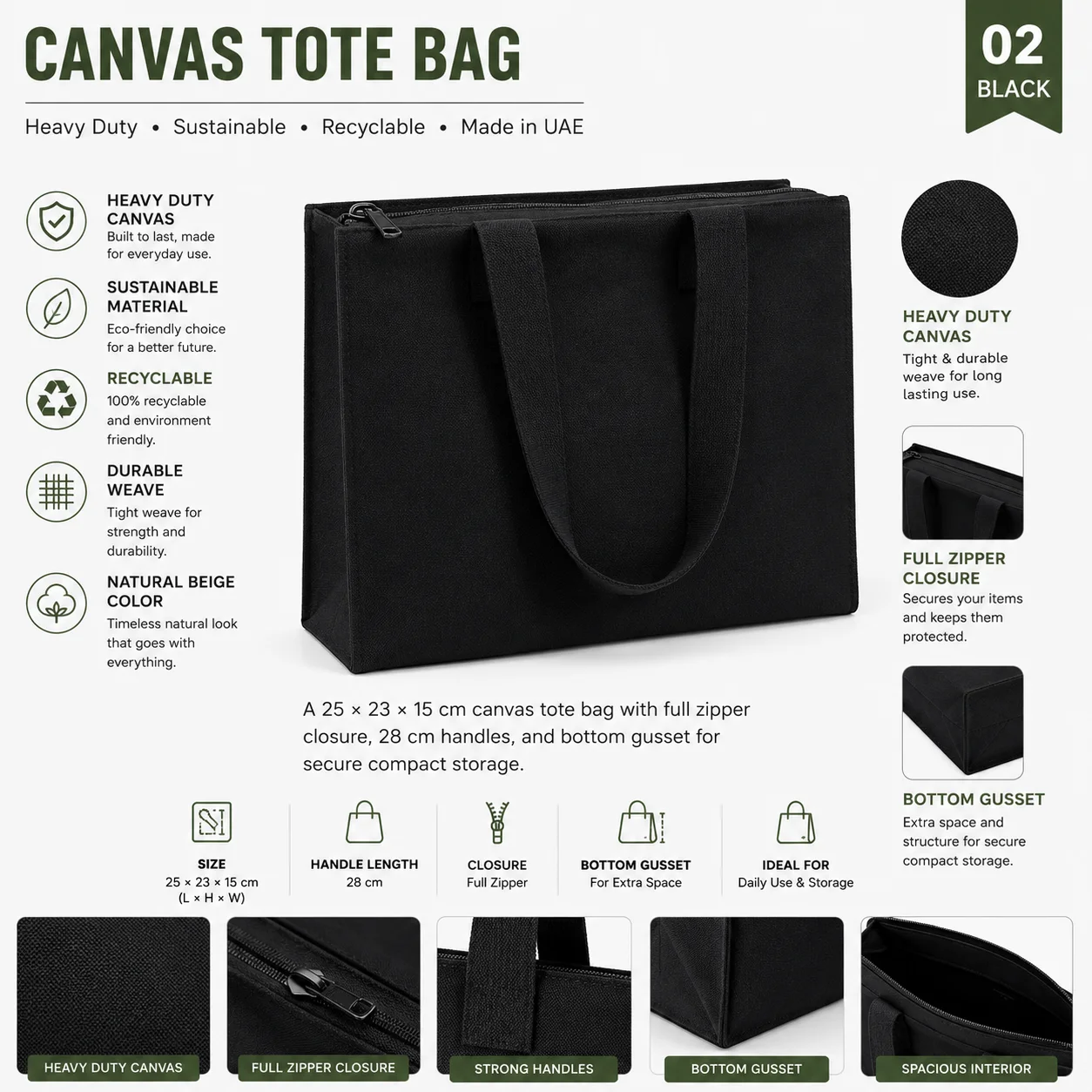 Natural Beige Canvas Tote Bag Hospitality Shopper