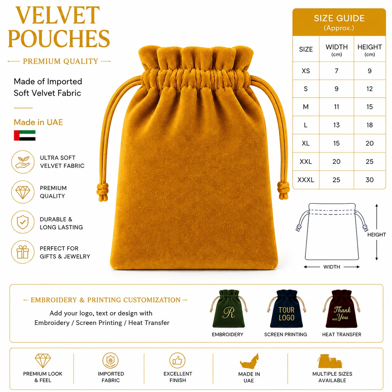 Orange Velvet Presentation Pouch Orange Velvet Presentation Pouch
