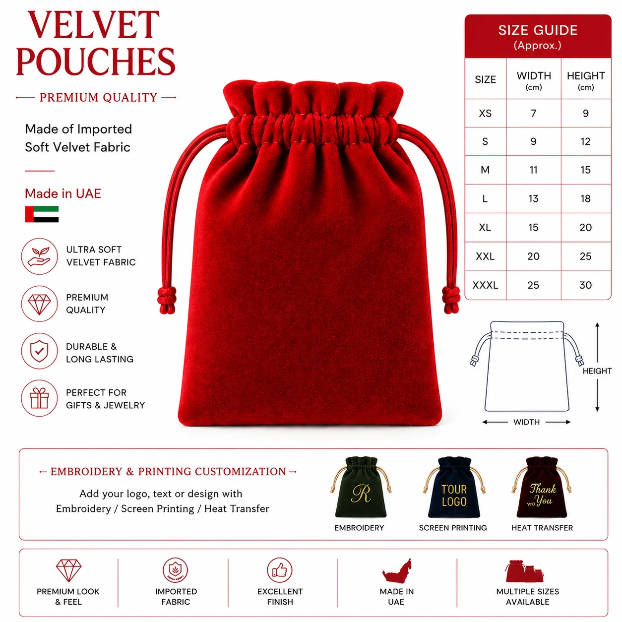 Red Velvet Presentation Pouch Red Velvet Presentation Pouch