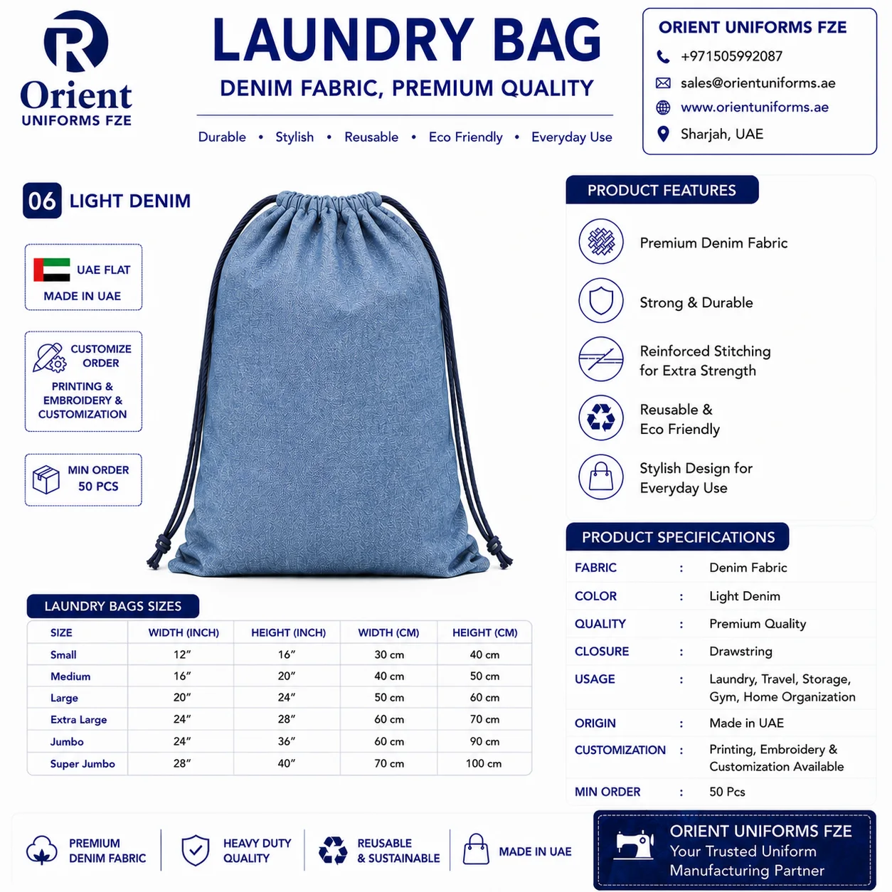 Royal Blue Denim Linen Collection Bag Royal Blue Denim Linen Collection Bag