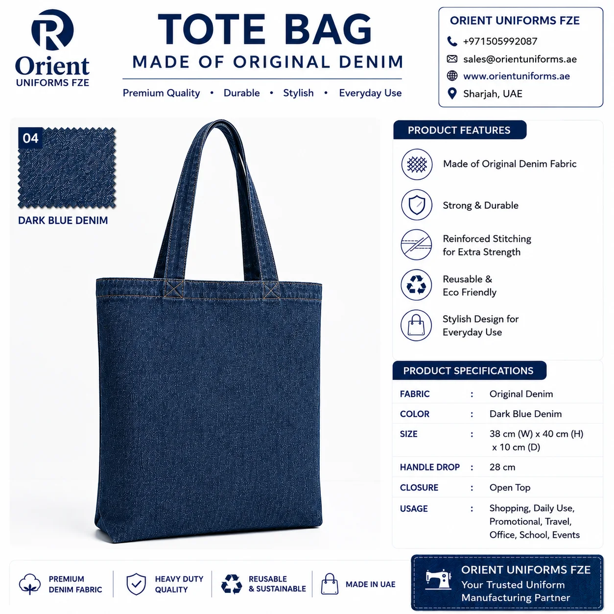Royal Blue Denim Tote Bag Event Shopper Royal Blue Denim Tote Bag Event Shopper