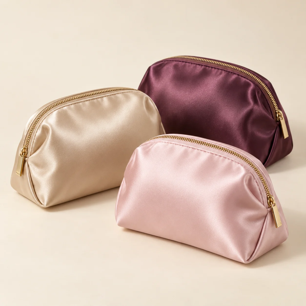 Satin Zipper Pouches