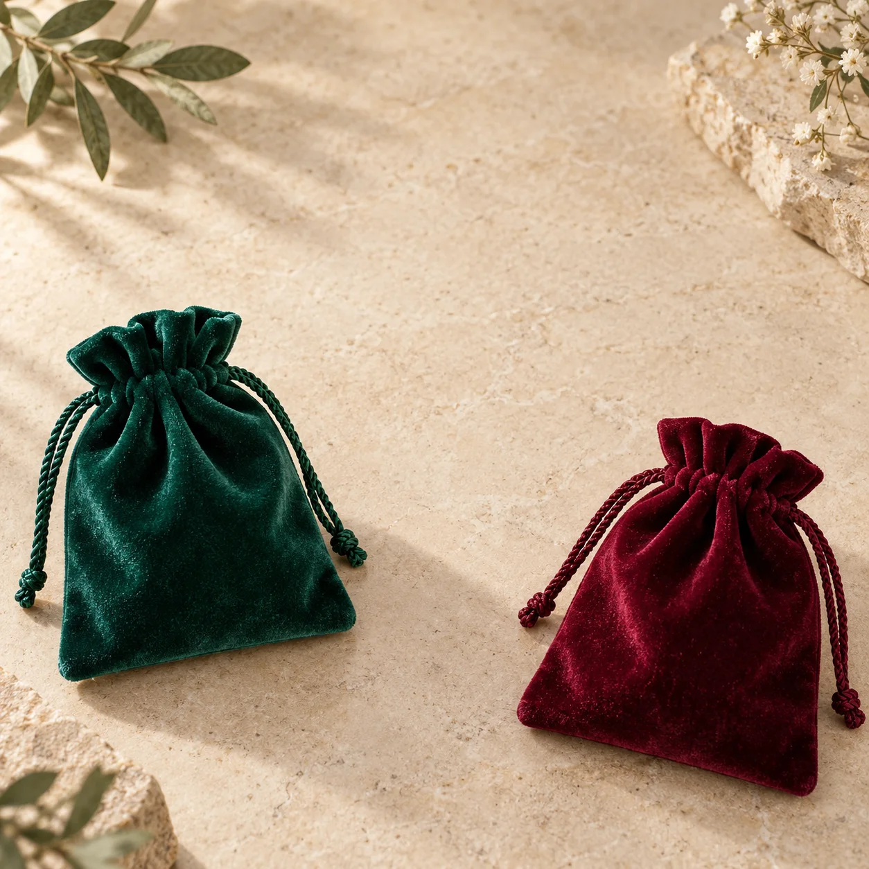 Velvet Drawstring Pouches Velvet Drawstring Pouches