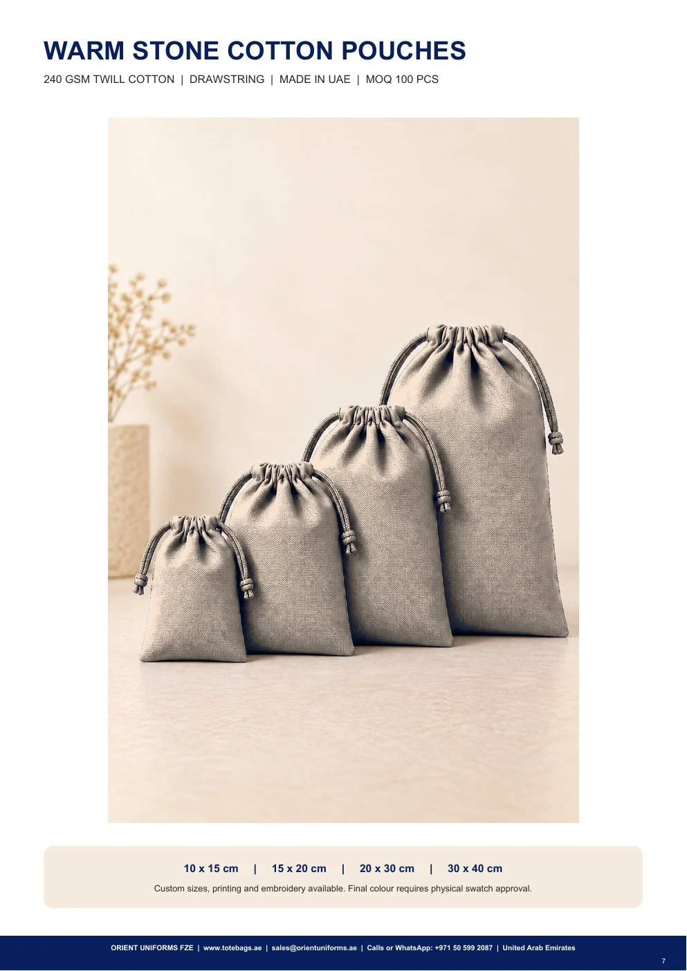 Warm Stone Cotton Drawstring Pouches — SKU-TB:warm-stone-cotton-drawstring-pouches Warm Stone Cotton Drawstring Pouches — SKU-TB:warm-stone-cotton-drawstring-pouches