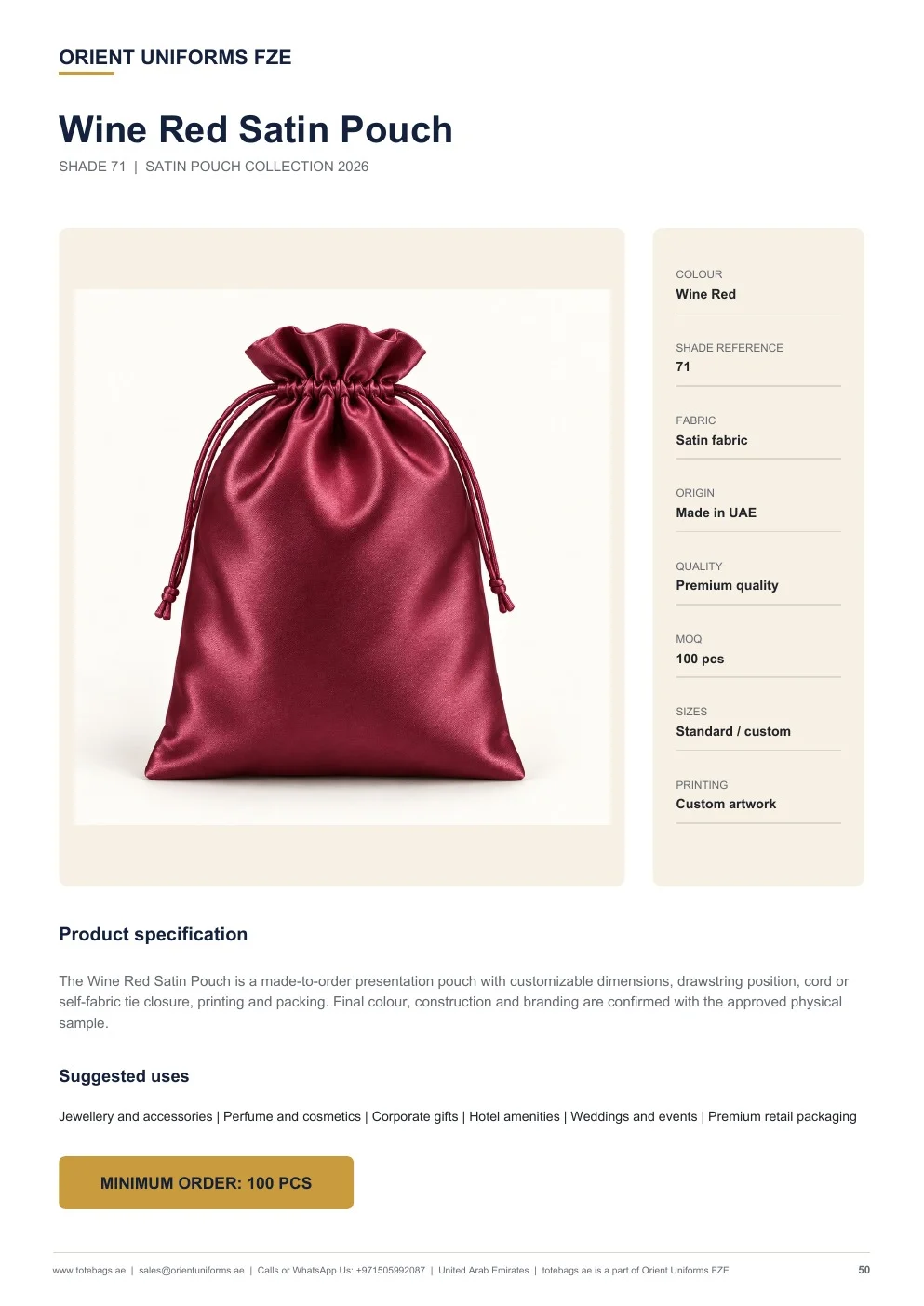 Wine Red Satin Drawstring Pouches — SKU-TB:wine-red-satin-drawstring-pouches